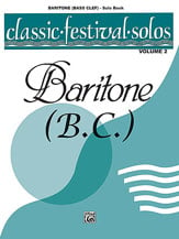 Classic Festival Solos Vol. 2 Baritone BC Solo Part cover Thumbnail